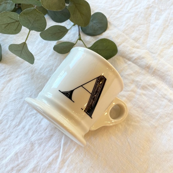 Anthropologie A Monogram Mug White with Black - Picture 8 of 9